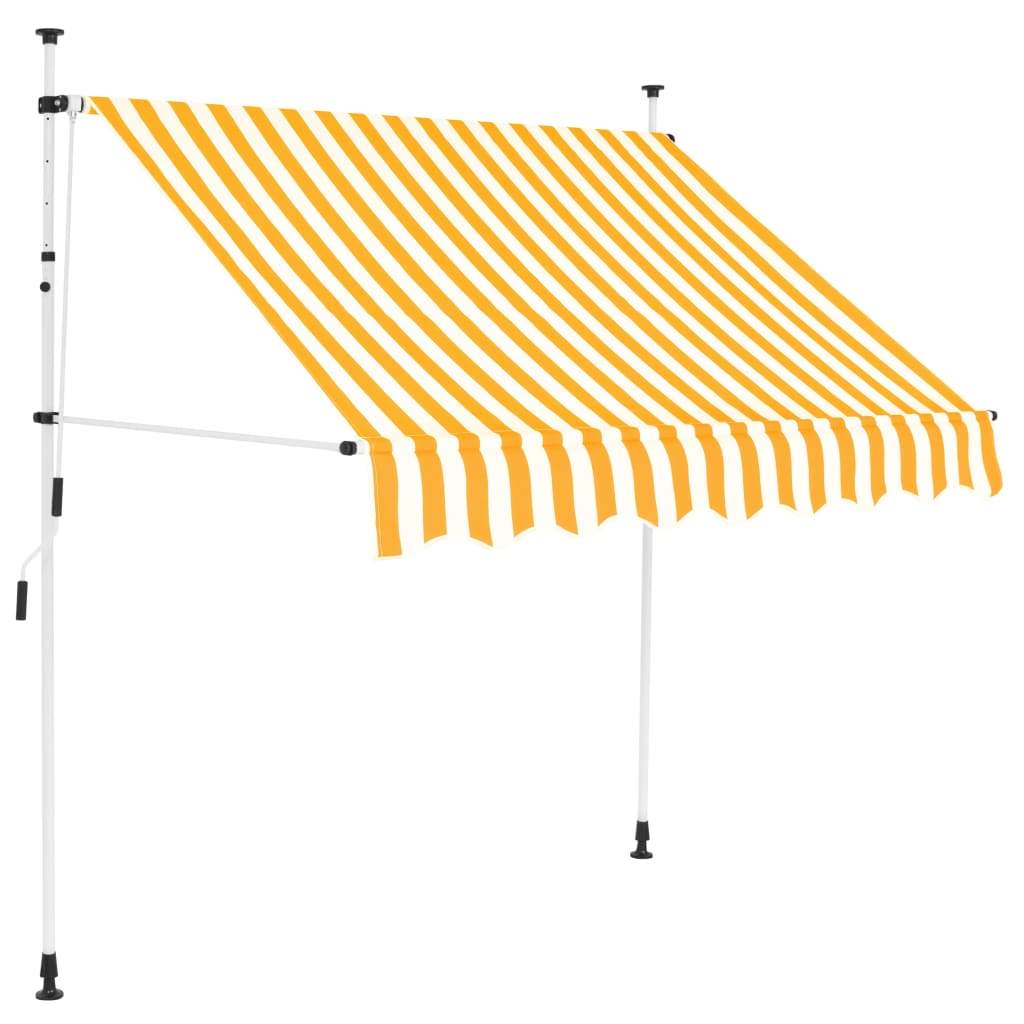vidaXL Manual Retractable Awning Folding Stripes Awning Multi Colors/Sizes-39