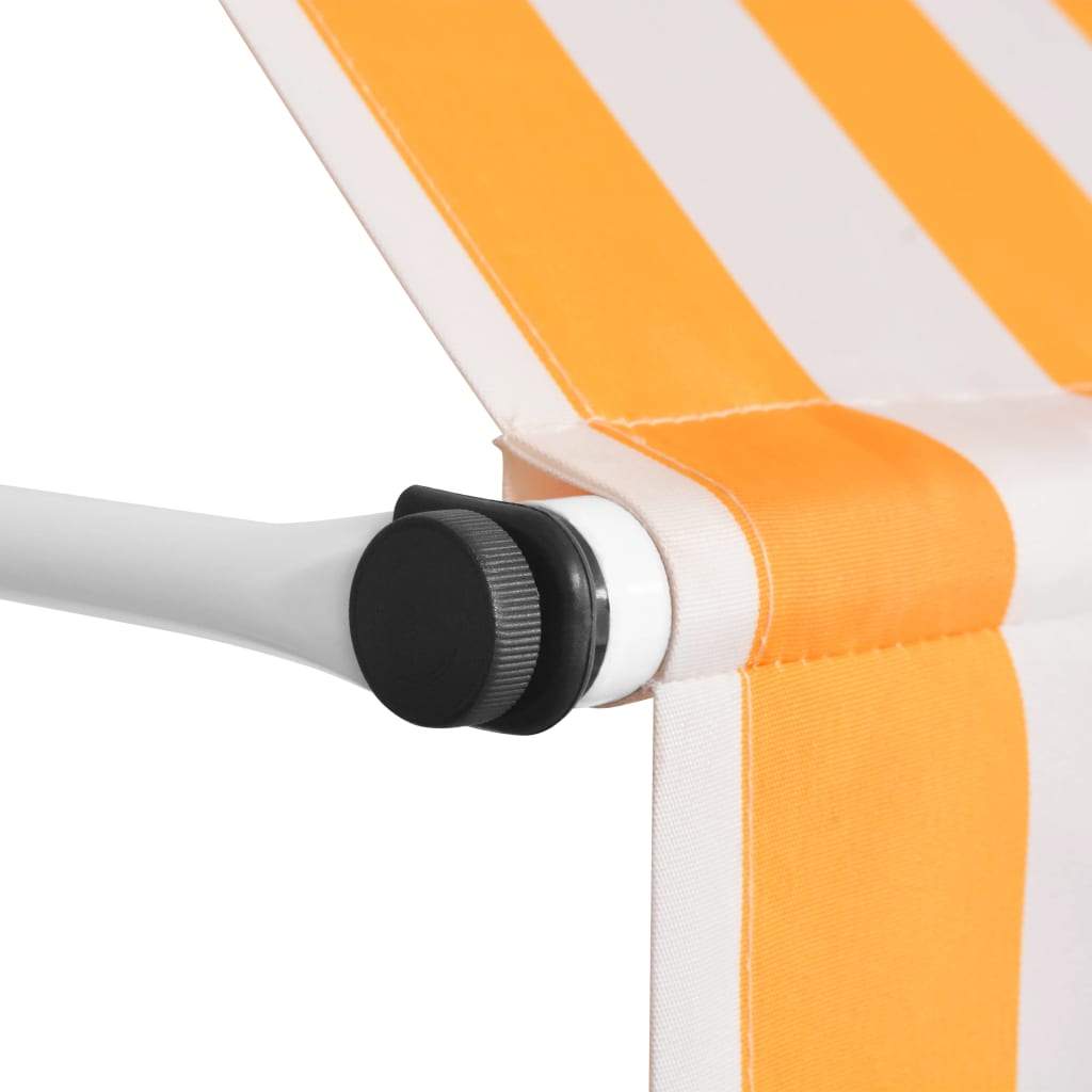 vidaXL Manual Retractable Awning Folding Stripes Awning Multi Colors/Sizes-50