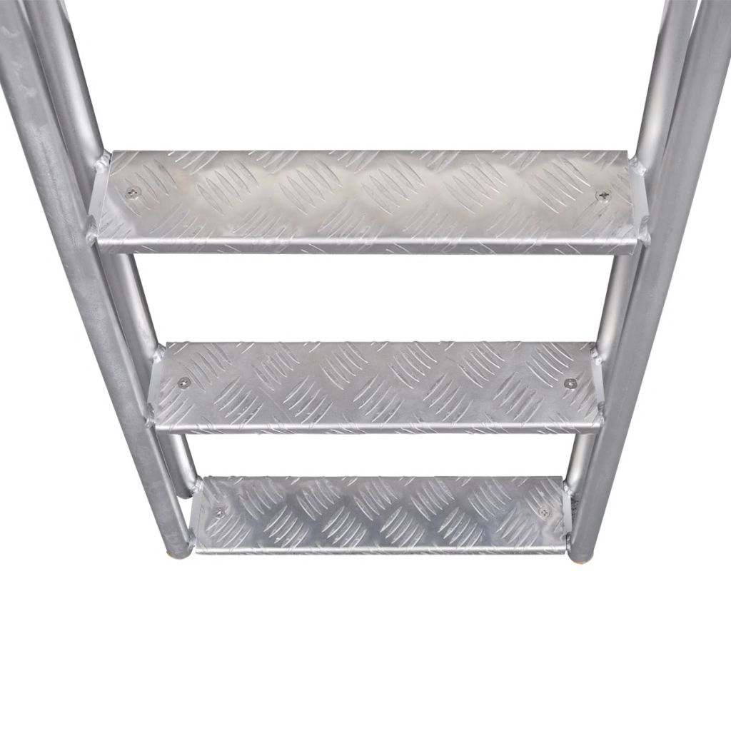vidaXL 4-Step Dock/Pool Ladder Aluminum 65.7"-3