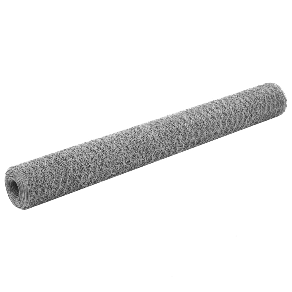 vidaXL Wire Netting Outdoor Wire Fence Mesh Screen Galvanized Steel Silver-21