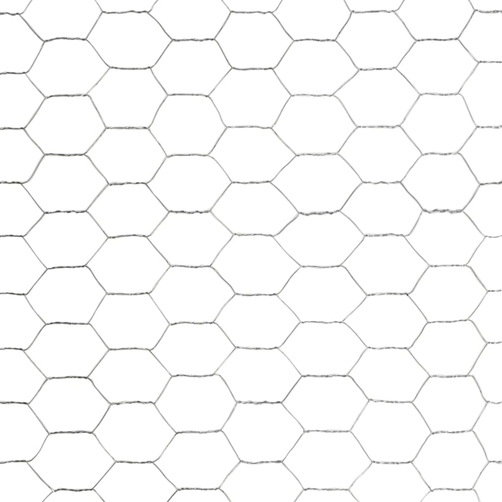 vidaXL Wire Netting Outdoor Wire Fence Mesh Screen Galvanized Steel Silver-28