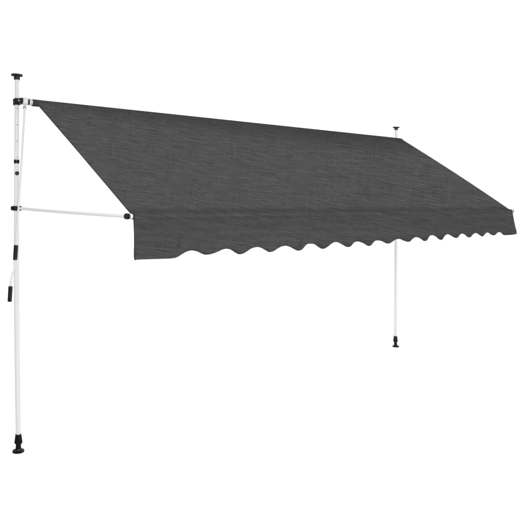 vidaXL Manual Retractable Awning Folding Stripes Awning Multi Colors/Sizes-69