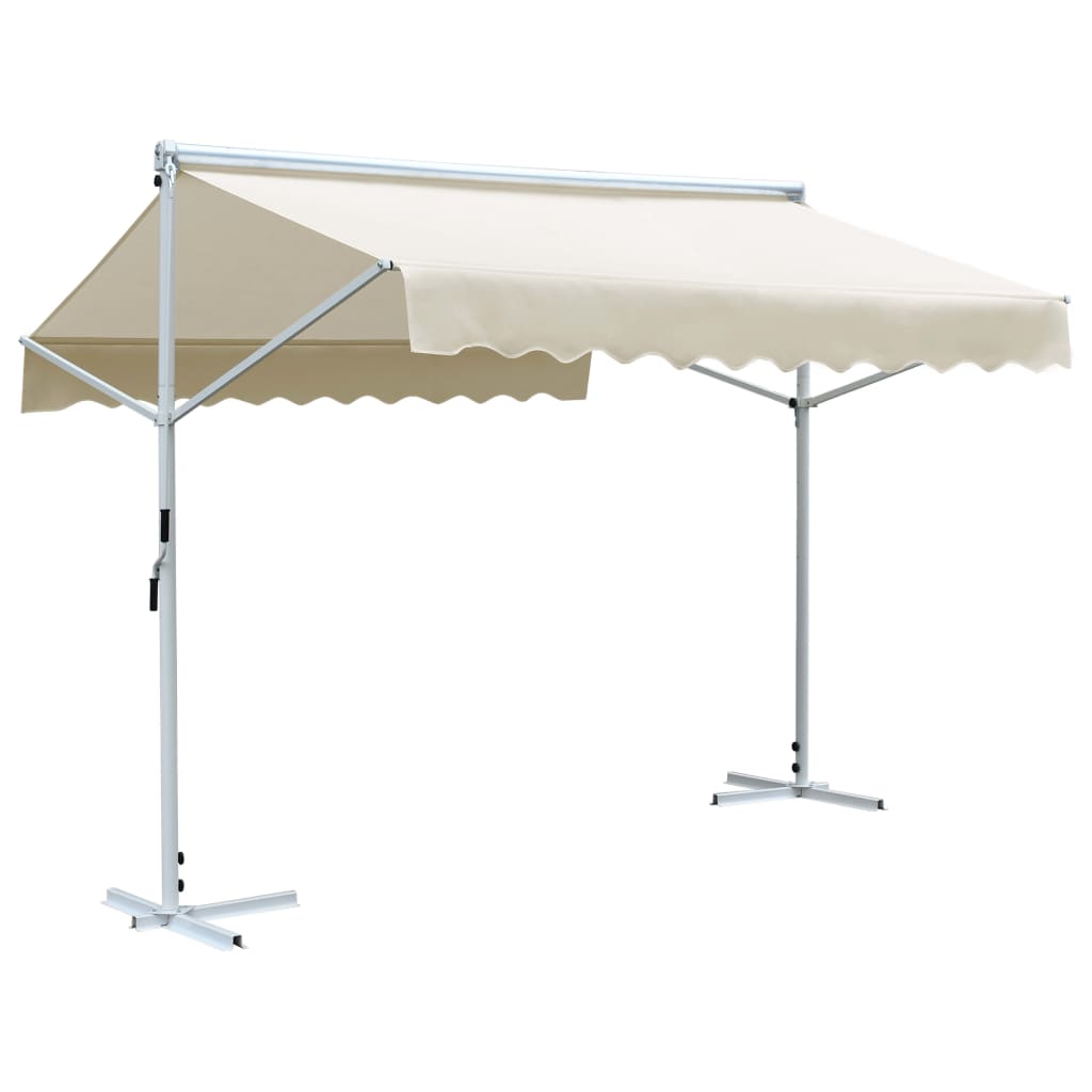 vidaXL Free Standing Awning Outdoor Umbrella Anthracite/Cream Multi Sizes-0