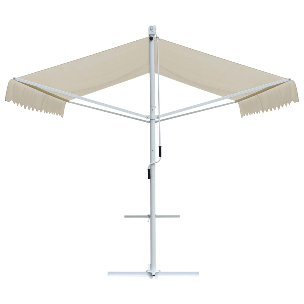 vidaXL Free Standing Awning Outdoor Umbrella Anthracite/Cream Multi Sizes-2