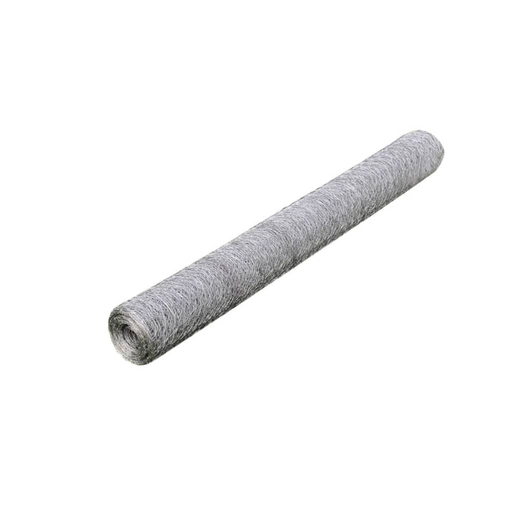 vidaXL Wire Netting Outdoor Wire Fence Mesh Screen Galvanized Steel Silver-19