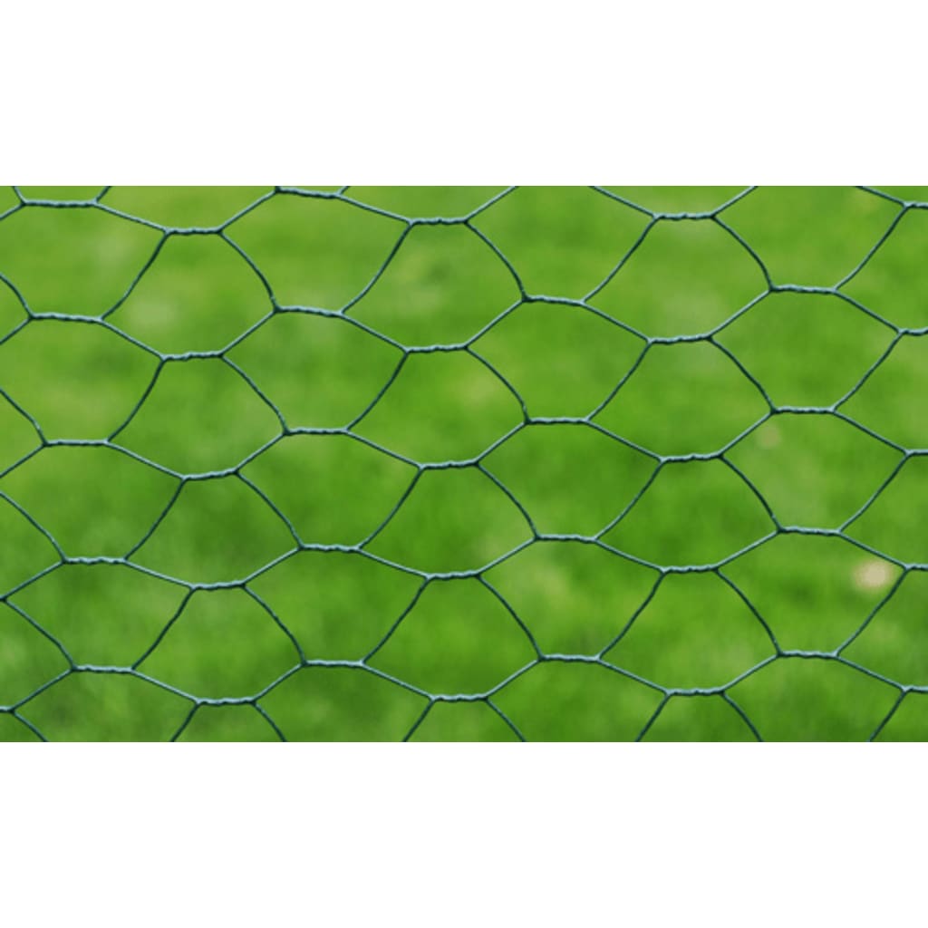 vidaXL Wire Netting Outdoor Wire Fence Mesh Screen Galvanized Steel Silver-13