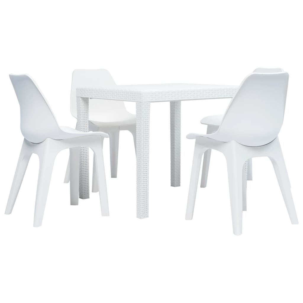 vidaXL 3/5/7/9 Piece Outdoor Dining Set Chair Plastic Garden Multi Colors-3