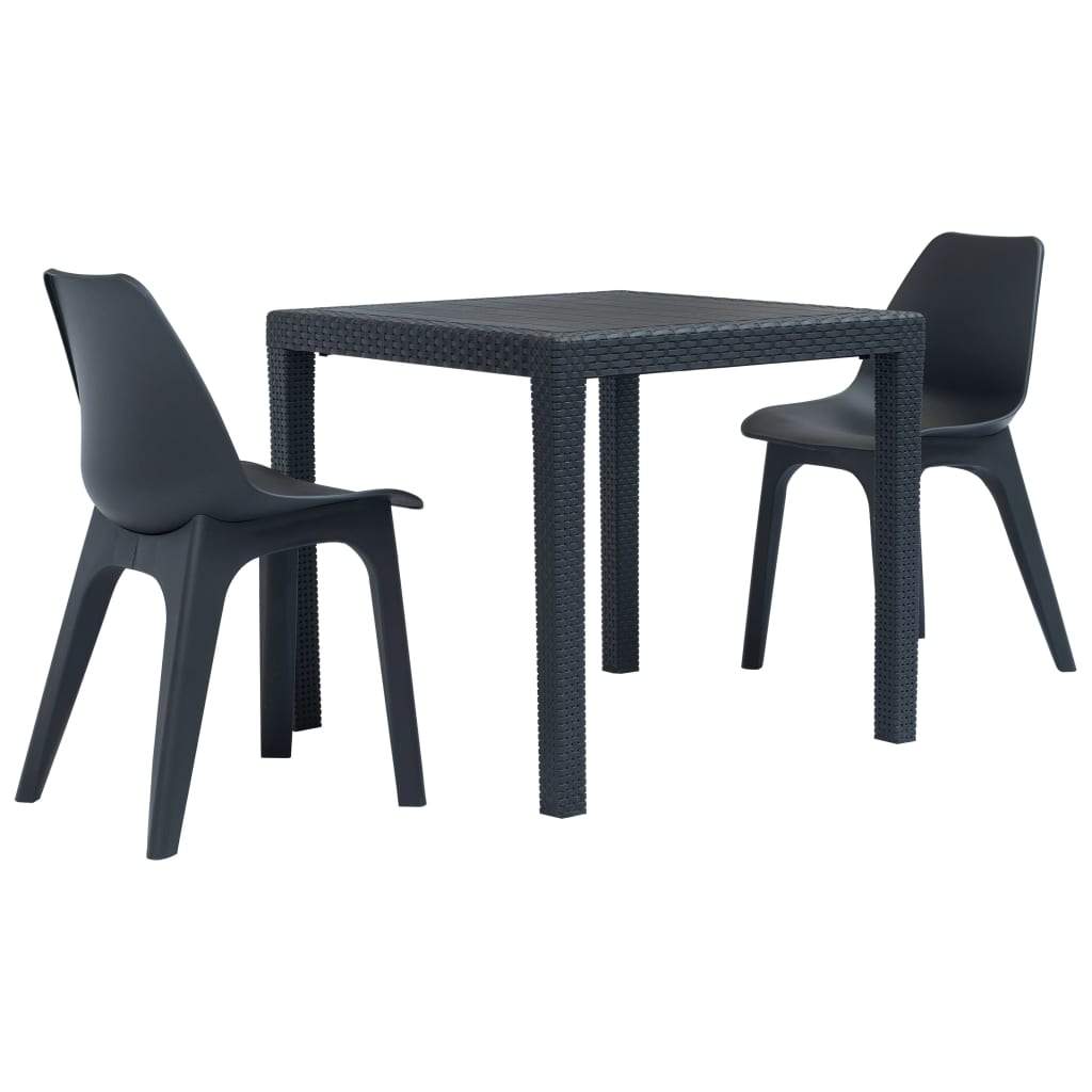 vidaXL 3/5/7/9 Piece Outdoor Dining Set Chair Plastic Garden Multi Colors-6