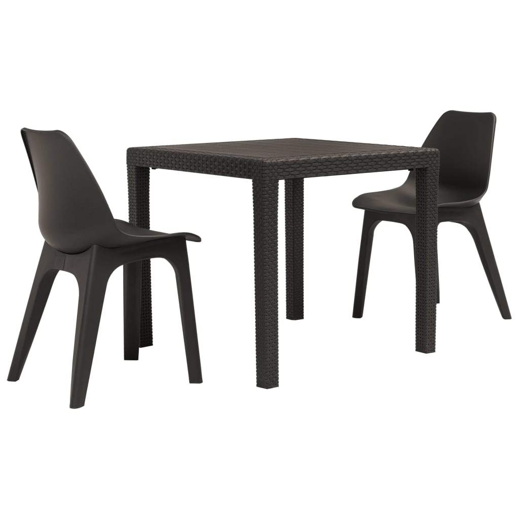 vidaXL 3/5/7/9 Piece Outdoor Dining Set Chair Plastic Garden Multi Colors-12