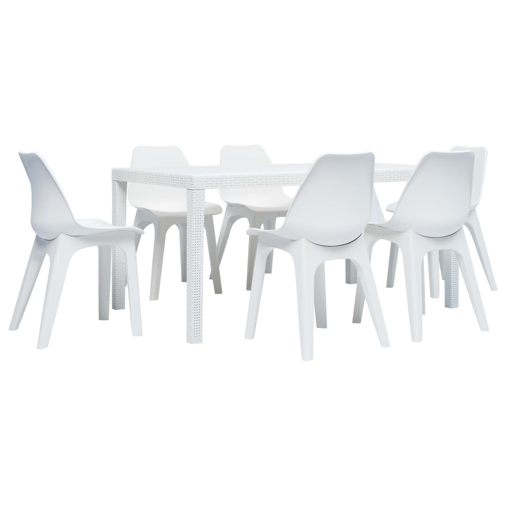 vidaXL 3/5/7/9 Piece Outdoor Dining Set Chair Plastic Garden Multi Colors-18