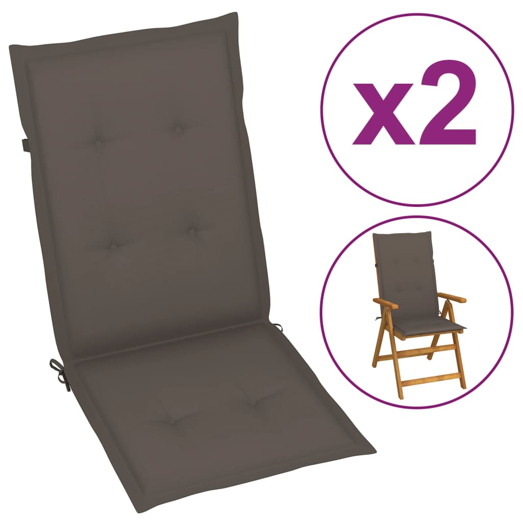 vidaXL 2/4x Garden Chair Cushion Outdoor Seating Pad Cushions Multi Colors-31