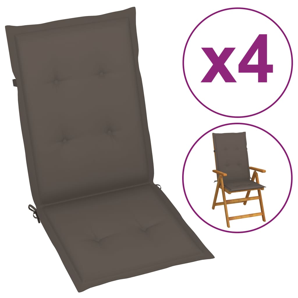 vidaXL 2/4x Garden Chair Cushion Outdoor Seating Pad Cushions Multi Colors-32