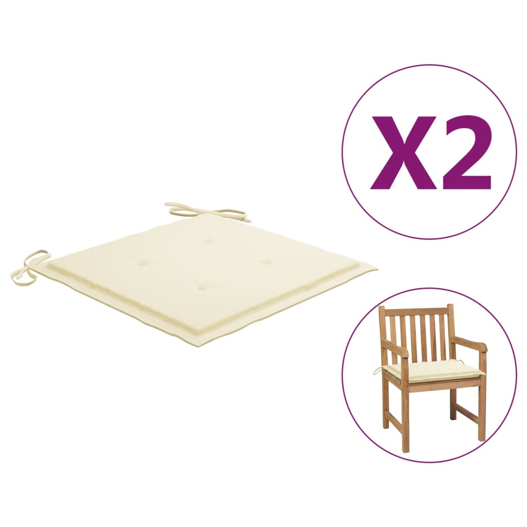 vidaXL 2x Garden Chair Cushions Fabric Outdoor Lounge Seating Multi Colors-24