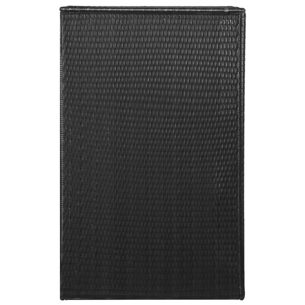 vidaXL Garbage Can Storage Trash Can Enclosure Wheelie Bin Shed Poly Rattan-33
