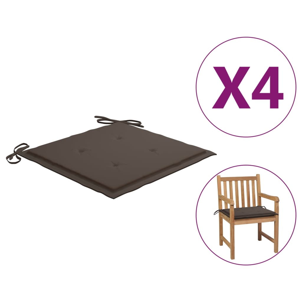 vidaXL 2x Garden Chair Cushions Fabric Outdoor Lounge Seating Multi Colors-20