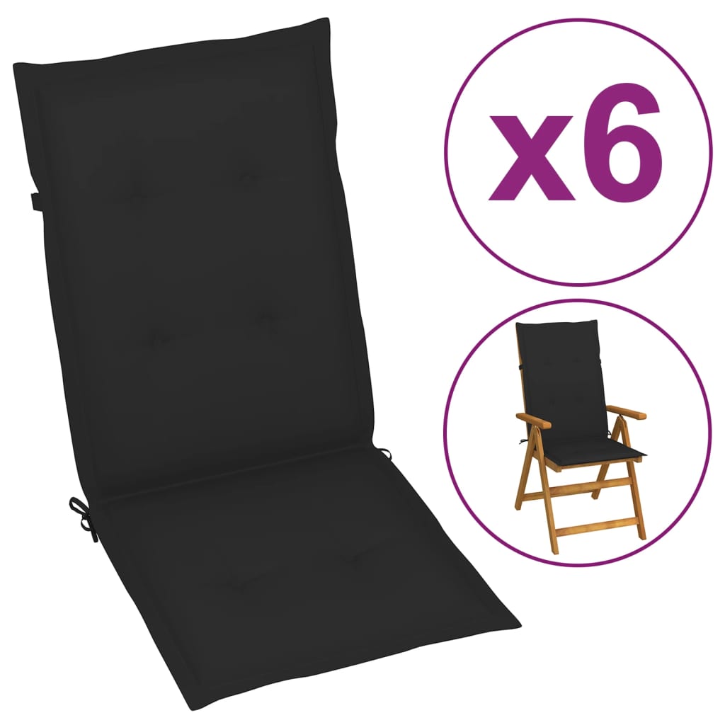 vidaXL 2/4x Garden Chair Cushion Outdoor Seating Pad Cushions Multi Colors-6