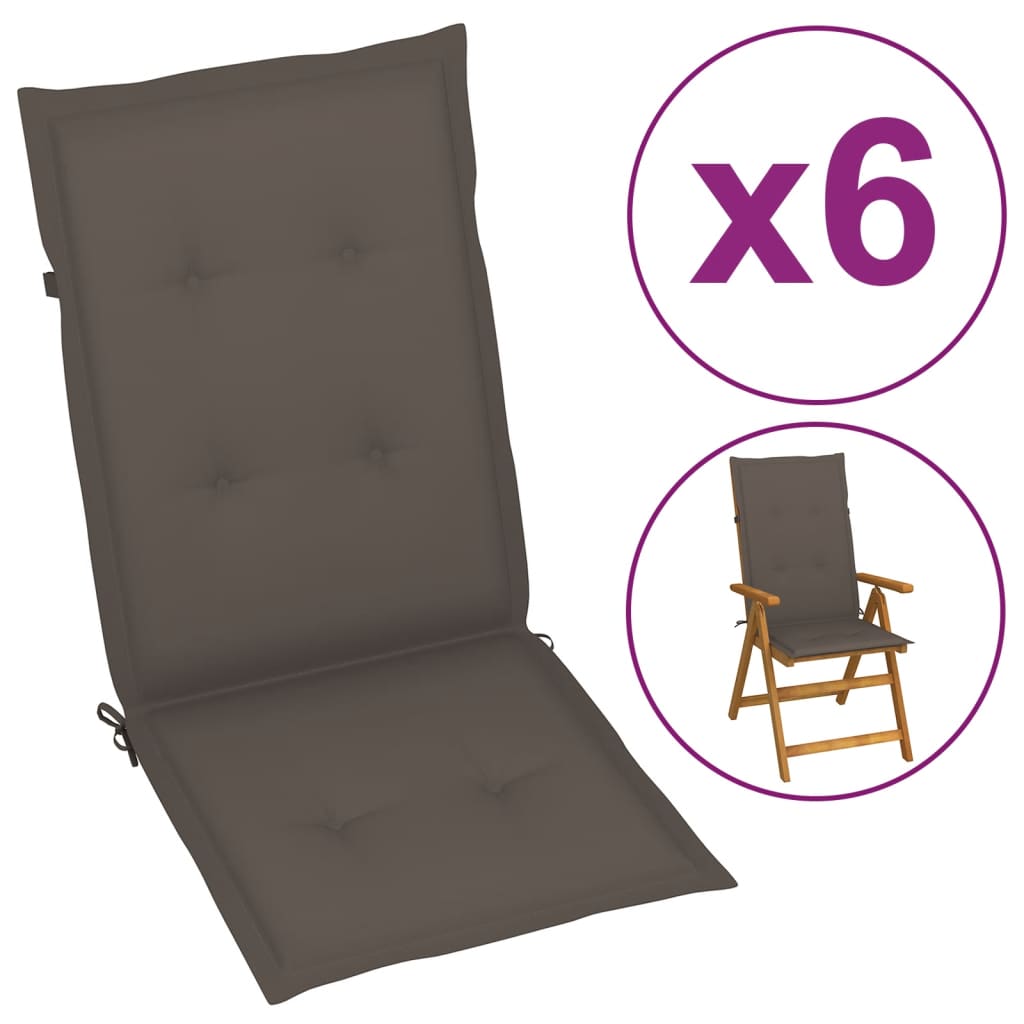 vidaXL 2/4x Garden Chair Cushion Outdoor Seating Pad Cushions Multi Colors-30