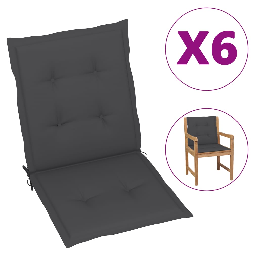 vidaXL 2/4x Garden Chair Cushion Outdoor Seating Pad Cushions Multi Colors-11