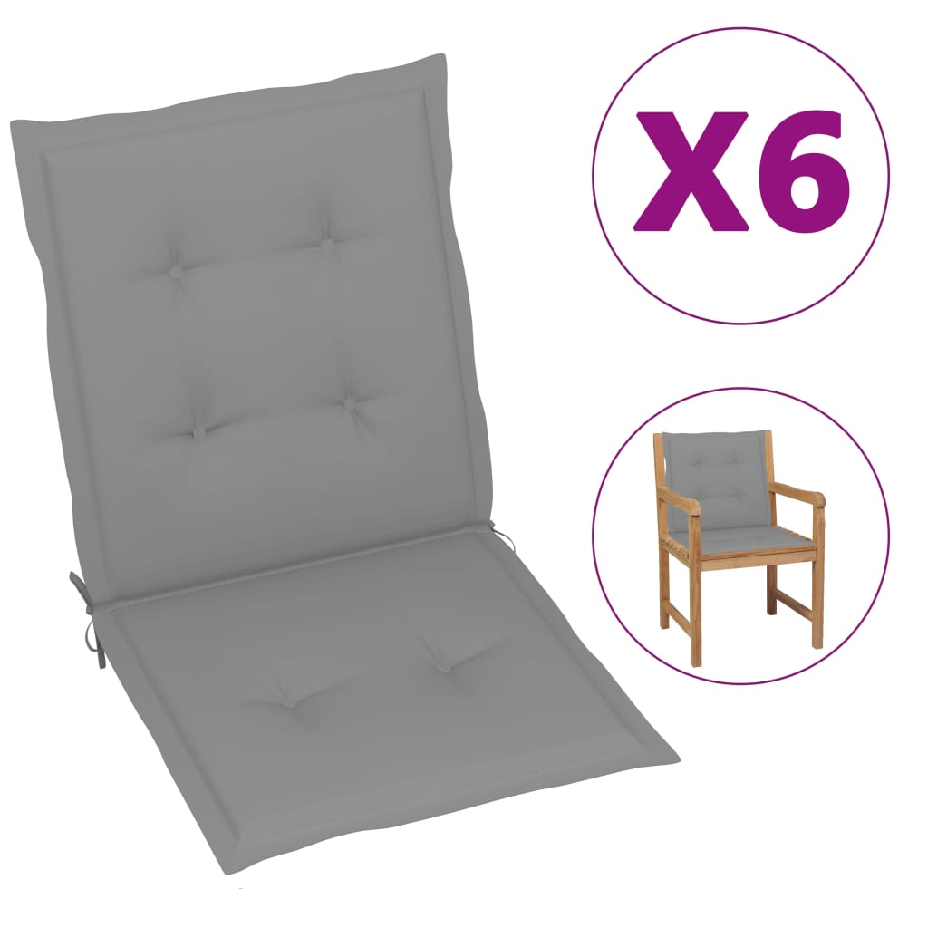 vidaXL 2/4x Garden Chair Cushion Outdoor Seating Pad Cushions Multi Colors-12