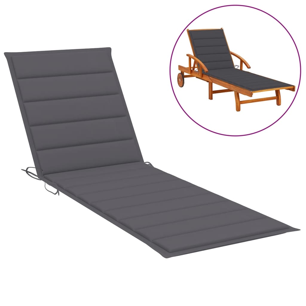 vidaXL Sun Lounger Cushion Fabric Outdoor Lounge Sunbed Multi Colors/Sizes-17