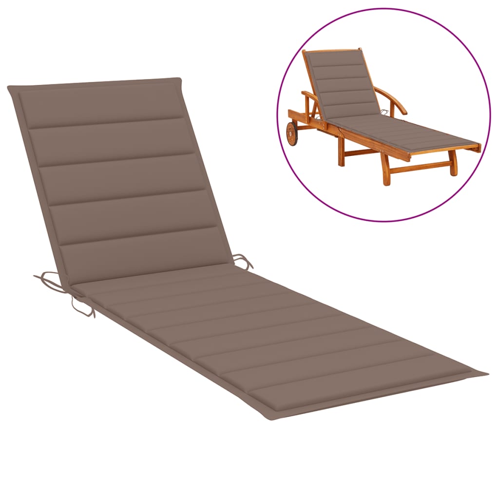 vidaXL Sun Lounger Cushion Fabric Outdoor Lounge Sunbed Multi Colors/Sizes-15