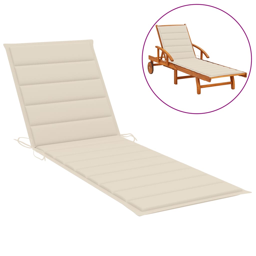 vidaXL Sun Lounger Cushion Fabric Outdoor Lounge Sunbed Multi Colors/Sizes-9