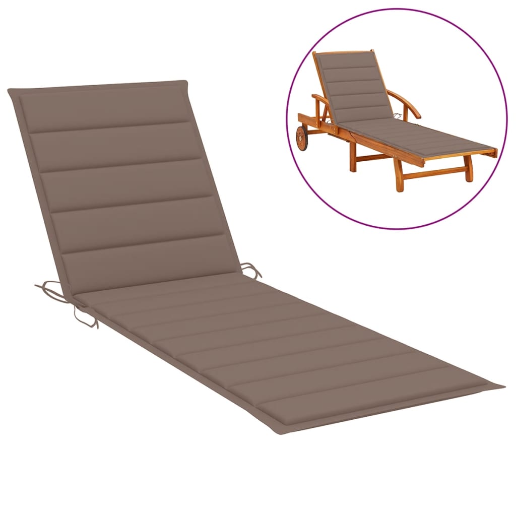 vidaXL Sun Lounger Cushion Fabric Outdoor Lounge Sunbed Multi Colors/Sizes-14