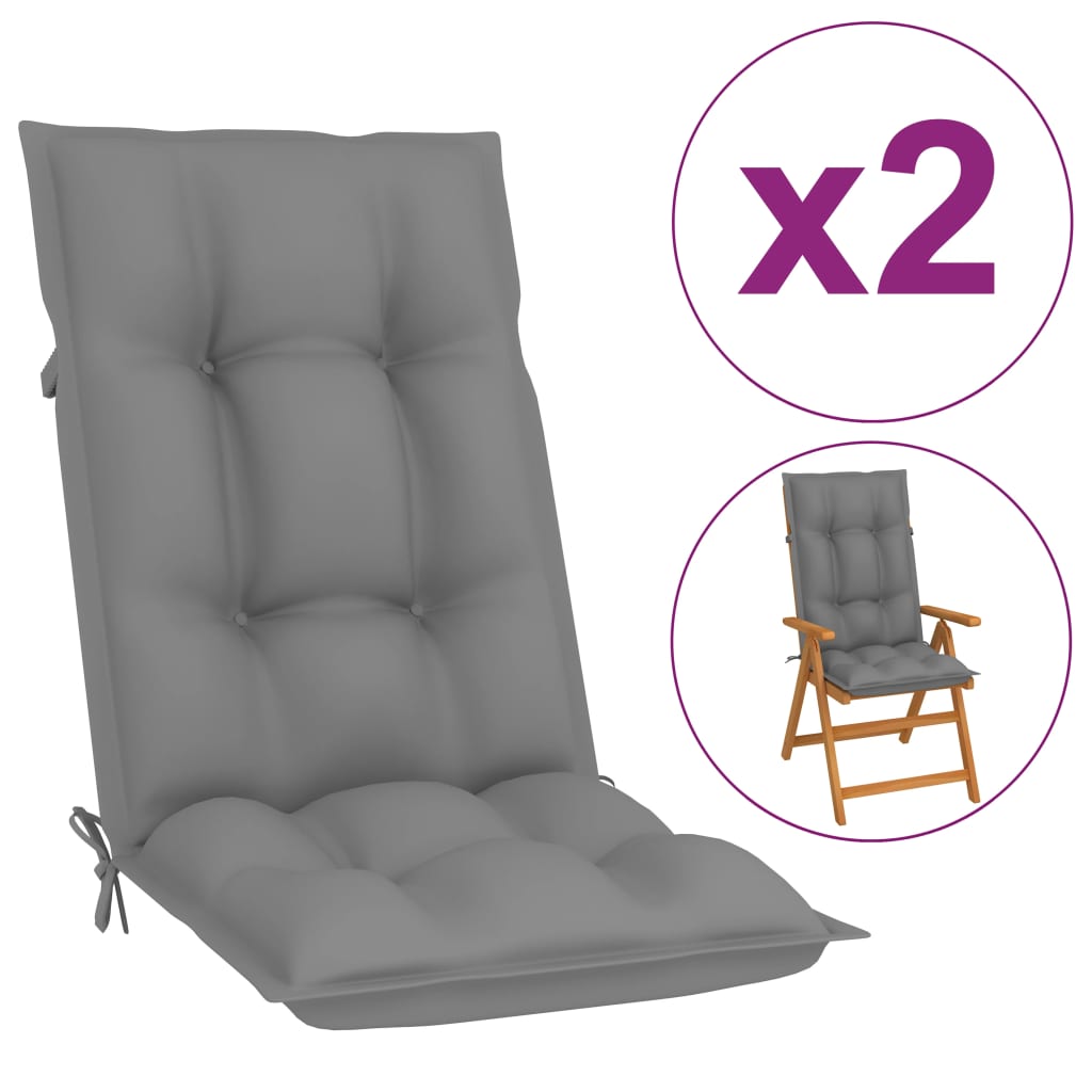 vidaXL 2/4x Garden Chair Cushion Outdoor Seating Pad Cushions Multi Colors-16