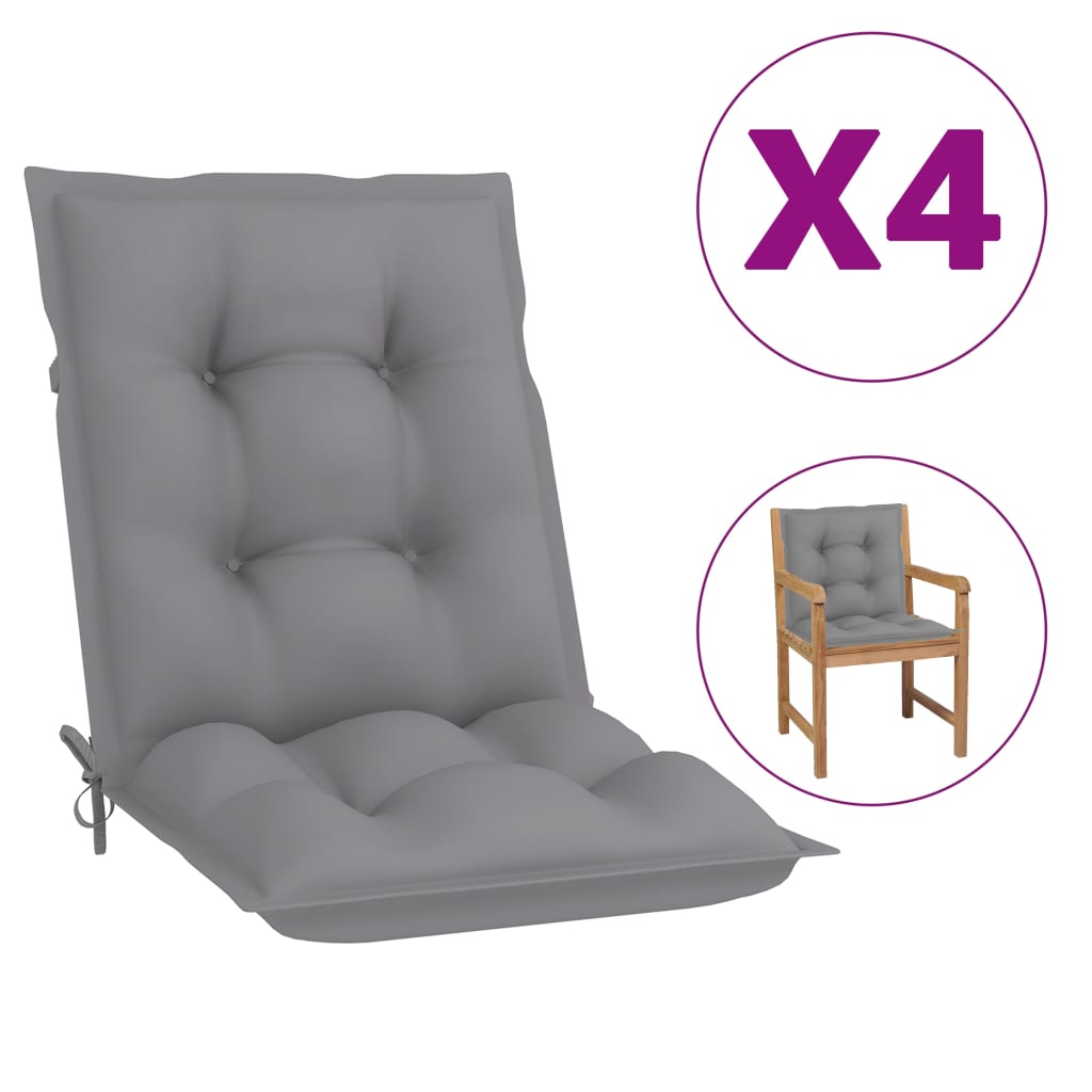 vidaXL 2/4x Garden Chair Cushion Outdoor Seating Pad Cushions Multi Colors-13