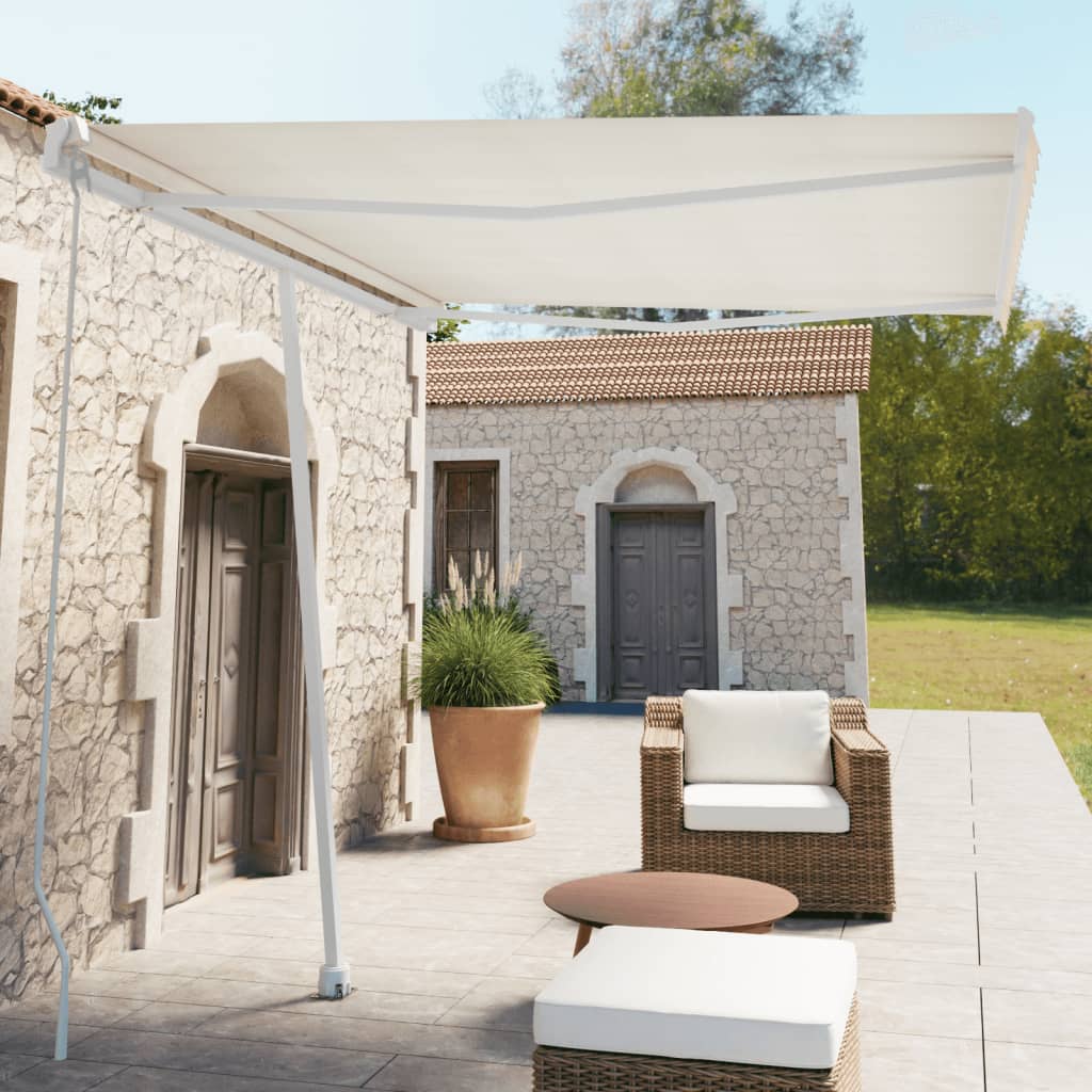 vidaXL Retractable Awning with Hand Crank Handle Sunshade Shelter for Outdoor-12