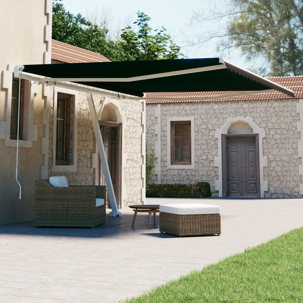 vidaXL Retractable Awning with Hand Crank Handle Sunshade Shelter for Outdoor-6