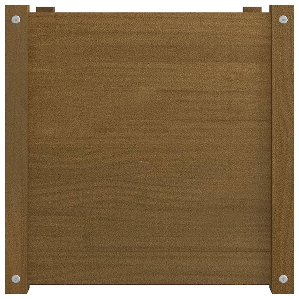 vidaXL Garden Planter Black 19.7"x19.7"x19.7" Solid Wood Pine-35