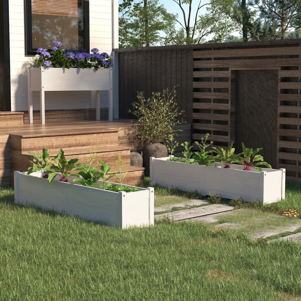 vidaXL Garden Raised Bed Outdoor Wooden Planter Box Garden Pot Solid Wood Pine-7
