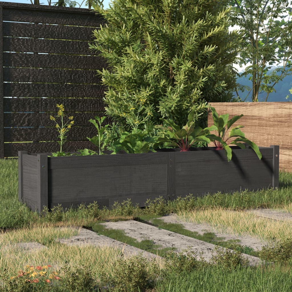 vidaXL Garden Raised Bed Outdoor Wooden Planter Box Garden Pot Solid Wood Pine-16