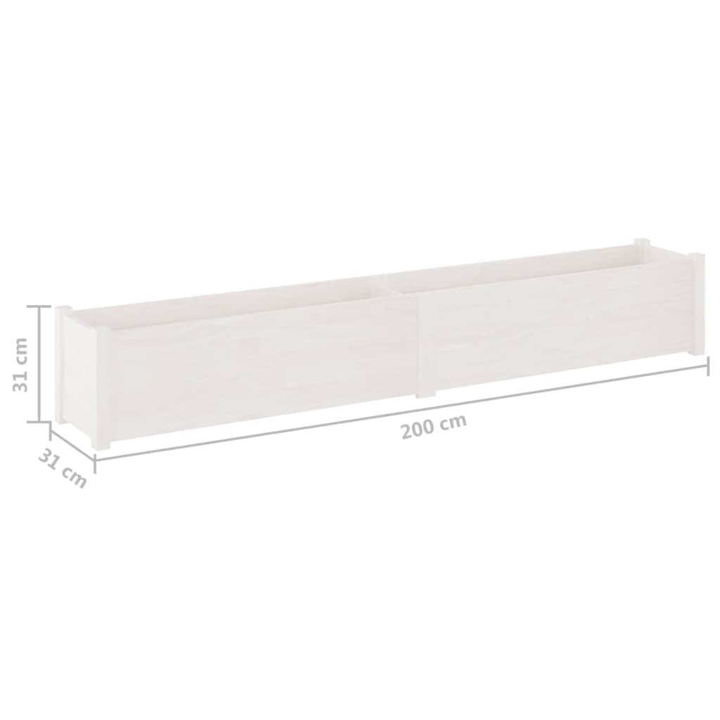 vidaXL Planter Outdoor Patio Raised Garden Bed Flower Box Solid Wood Pine-44