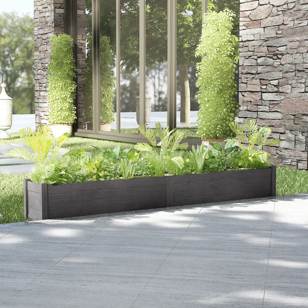 vidaXL Planter Outdoor Patio Raised Garden Bed Flower Box Solid Wood Pine-2