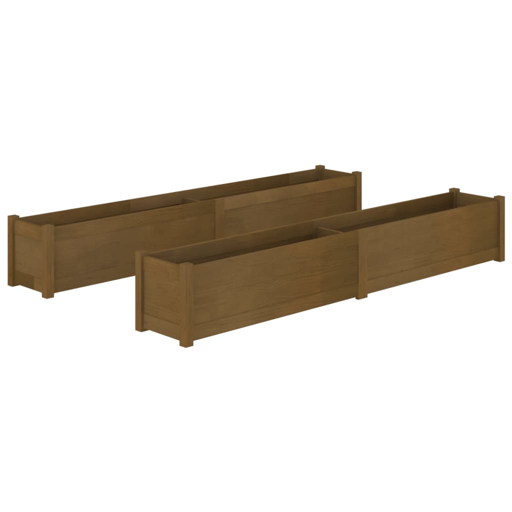 vidaXL Planter Outdoor Patio Raised Garden Bed Flower Box Solid Wood Pine-13