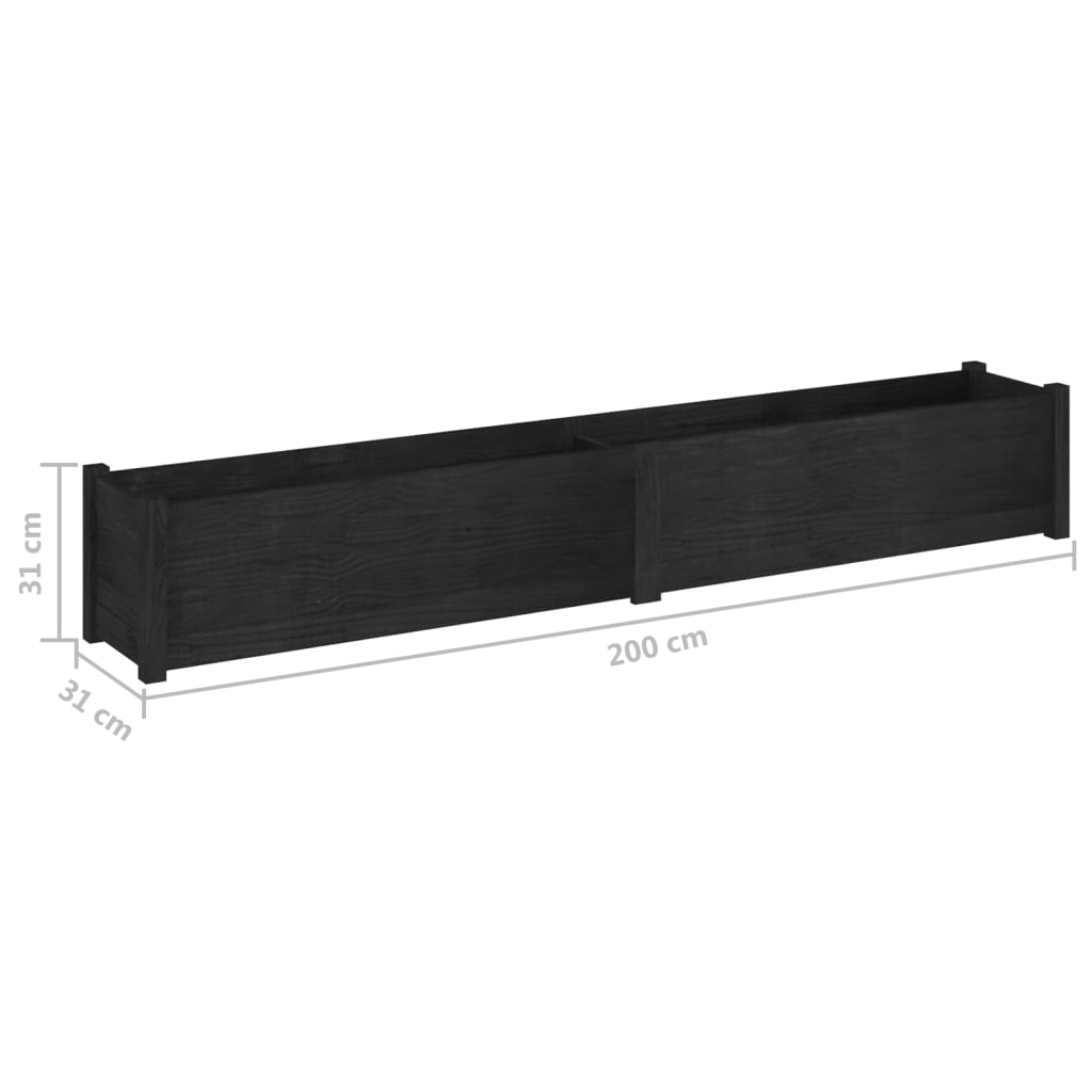 vidaXL Planter Outdoor Patio Raised Garden Bed Flower Box Solid Wood Pine-53