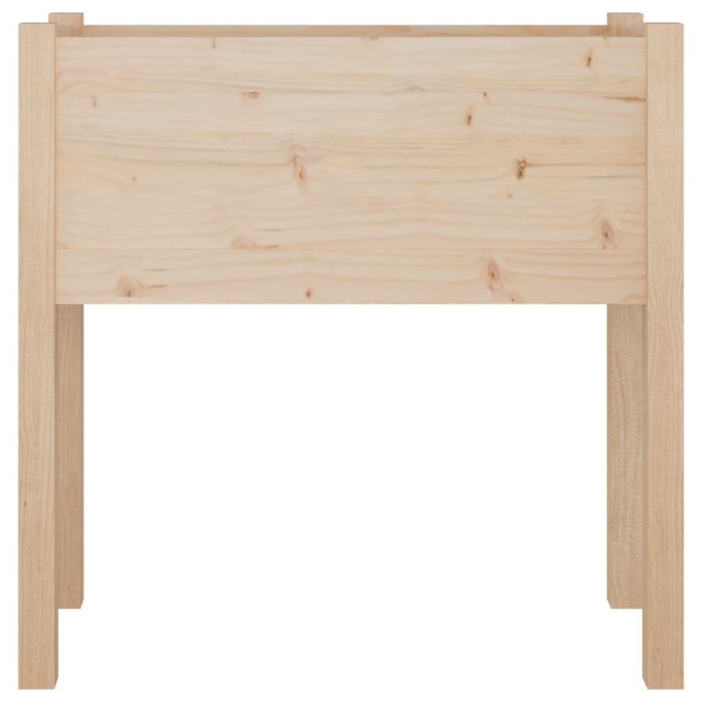 vidaXL Garden Planter Black 27.6"x12.2"x27.6" Solid Wood Pine-50