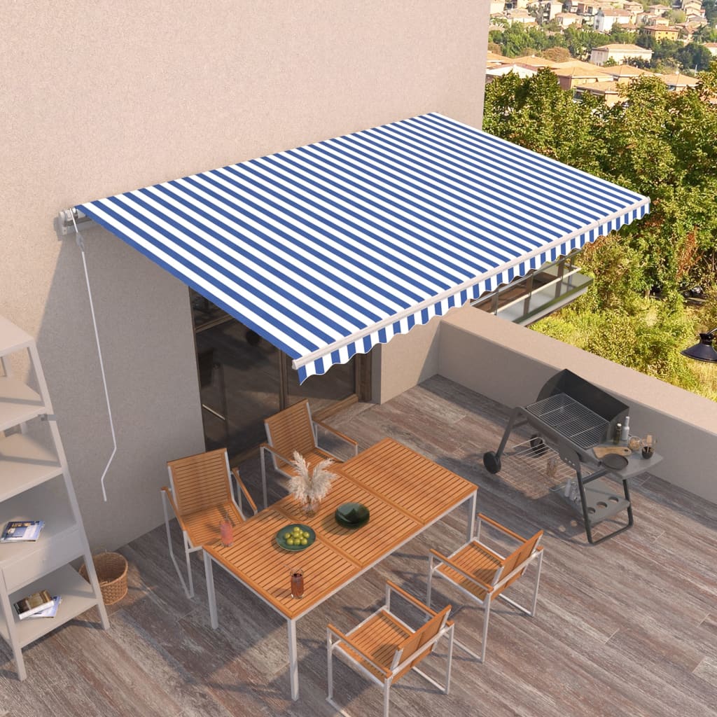 vidaXL Automatic Retractable Awning Folding Awning Multi Sizes Multi Colors-9