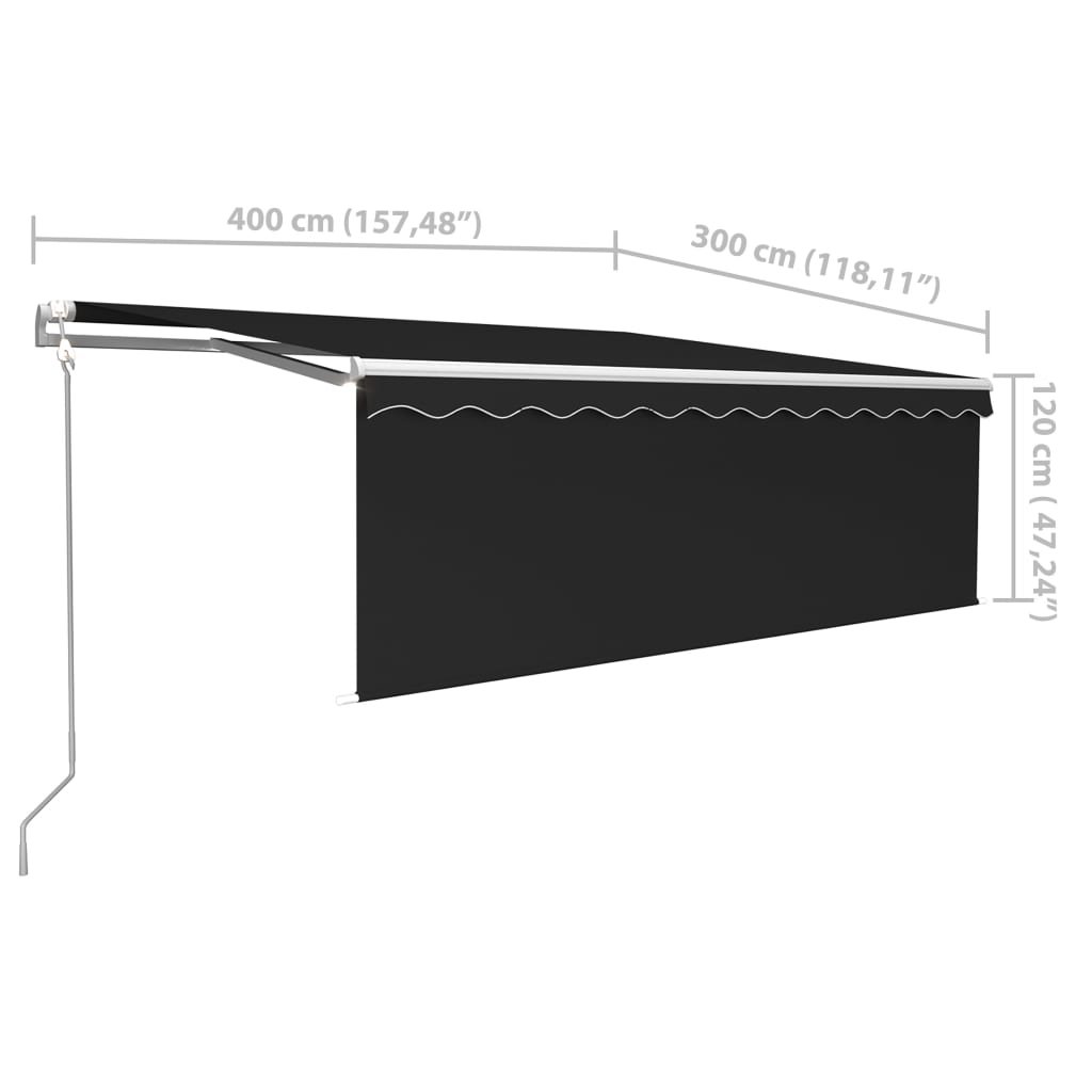 vidaXL Electric Awning Retractable Canopy Sunshade Shelter for Garden Porch-2