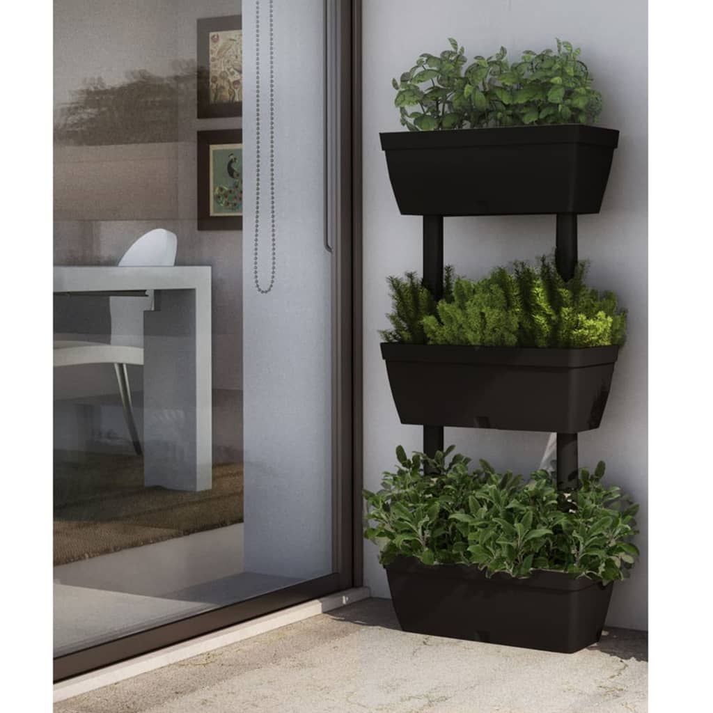 vidaXL Garden Planter 6 pcs 39.4" Anthracite-1