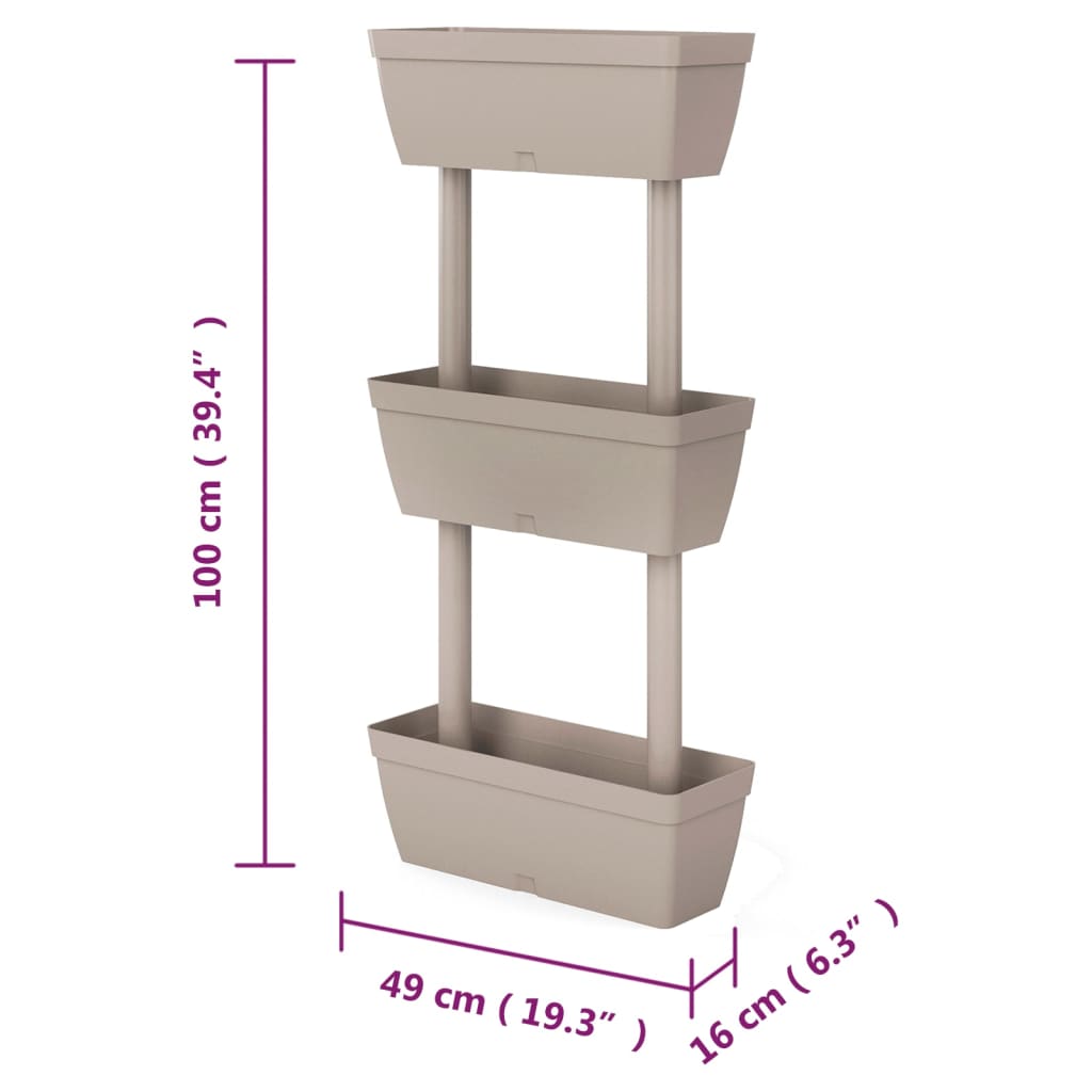 vidaXL Garden Planter 6 pcs 39.4" Anthracite-19