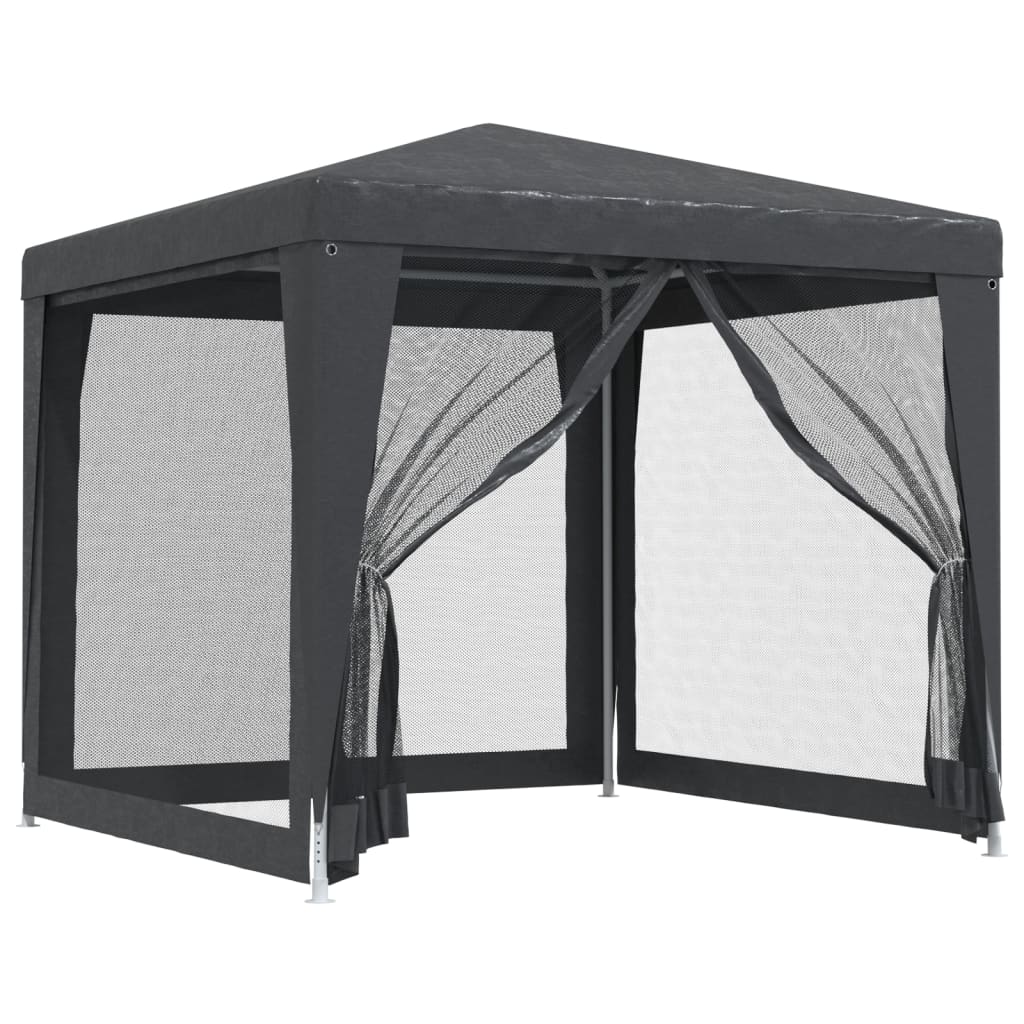 vidaXL Party Tent with 4 Mesh Sidewalls White Pavilion Marquee Multi Sizes-25
