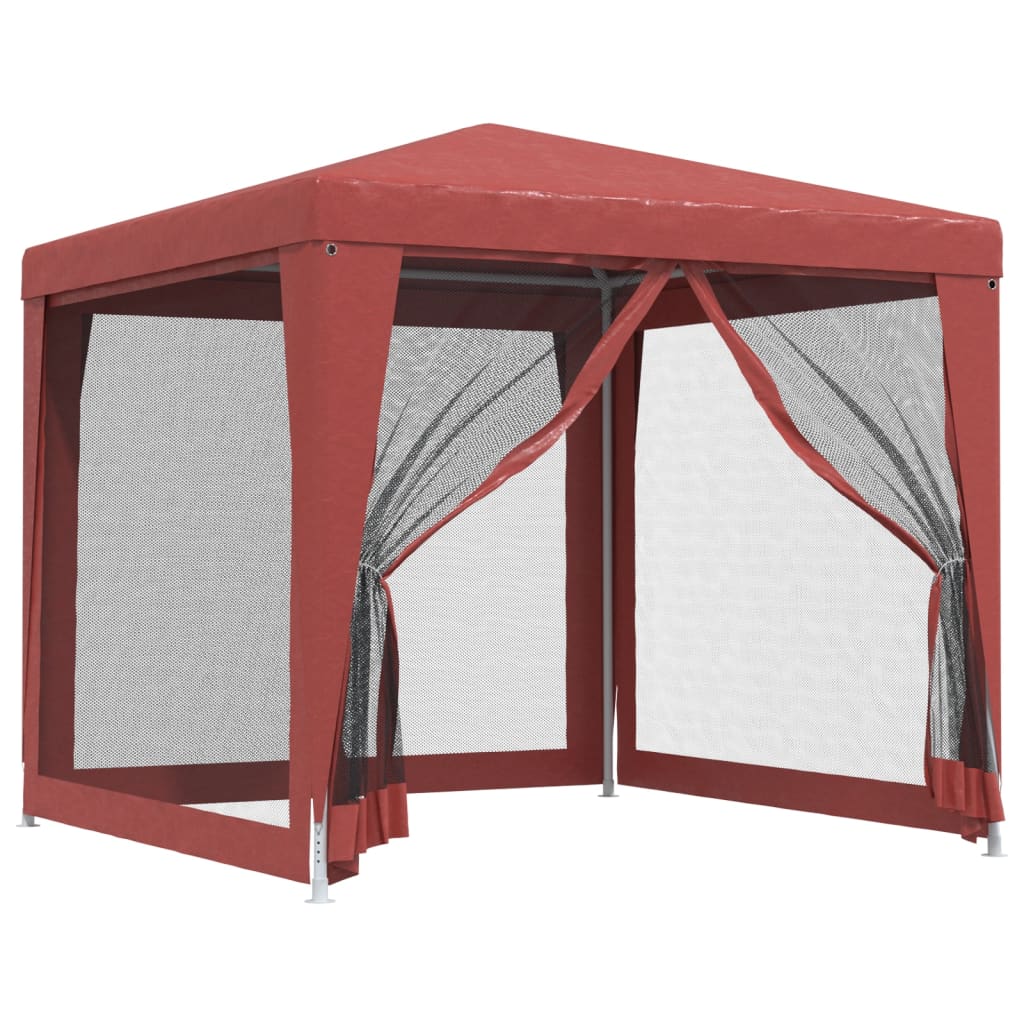 vidaXL Party Tent with 4 Mesh Sidewalls White Pavilion Marquee Multi Sizes-6