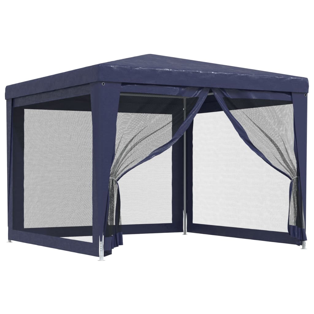 vidaXL Party Tent with 4 Mesh Sidewalls White Pavilion Marquee Multi Sizes-35