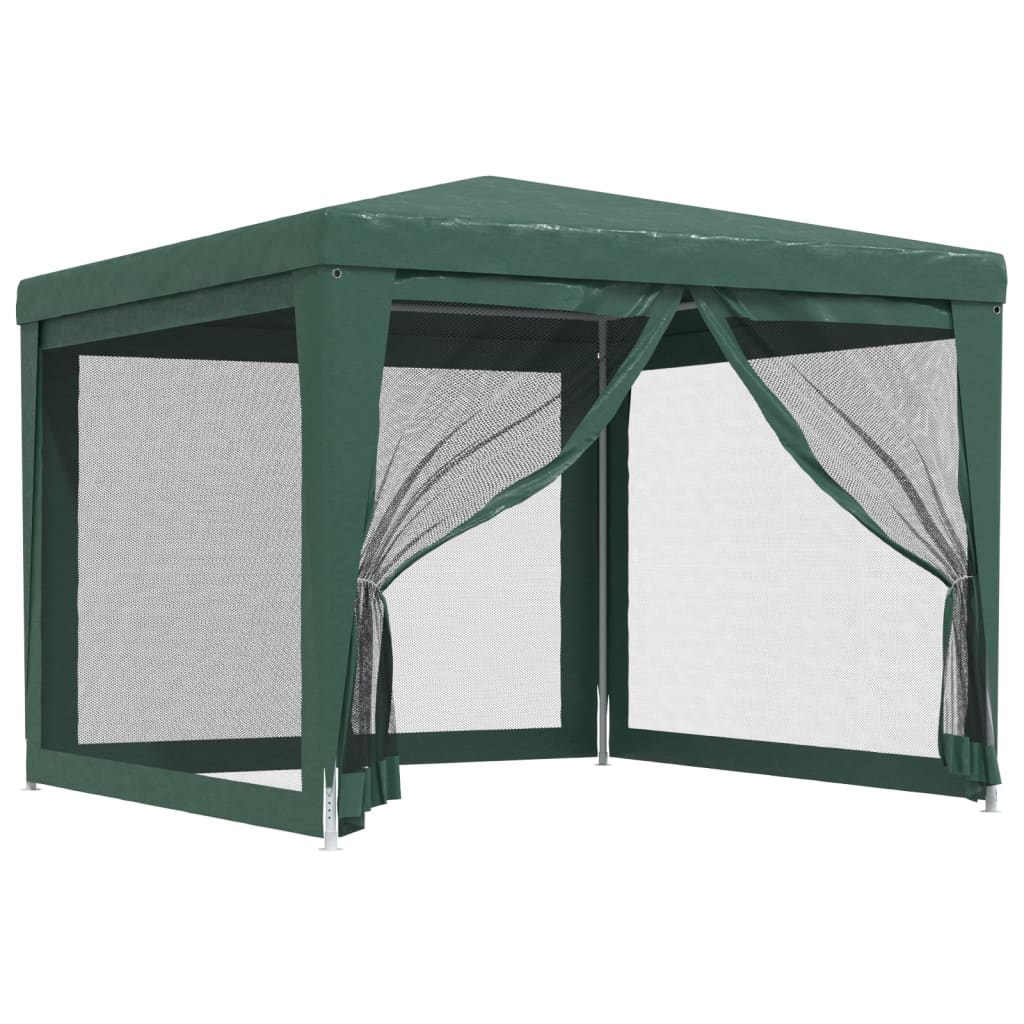 vidaXL Party Tent with 4 Mesh Sidewalls White Pavilion Marquee Multi Sizes-38