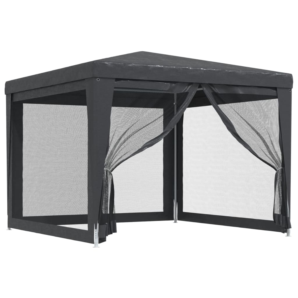 vidaXL Party Tent with 4 Mesh Sidewalls White Pavilion Marquee Multi Sizes-23