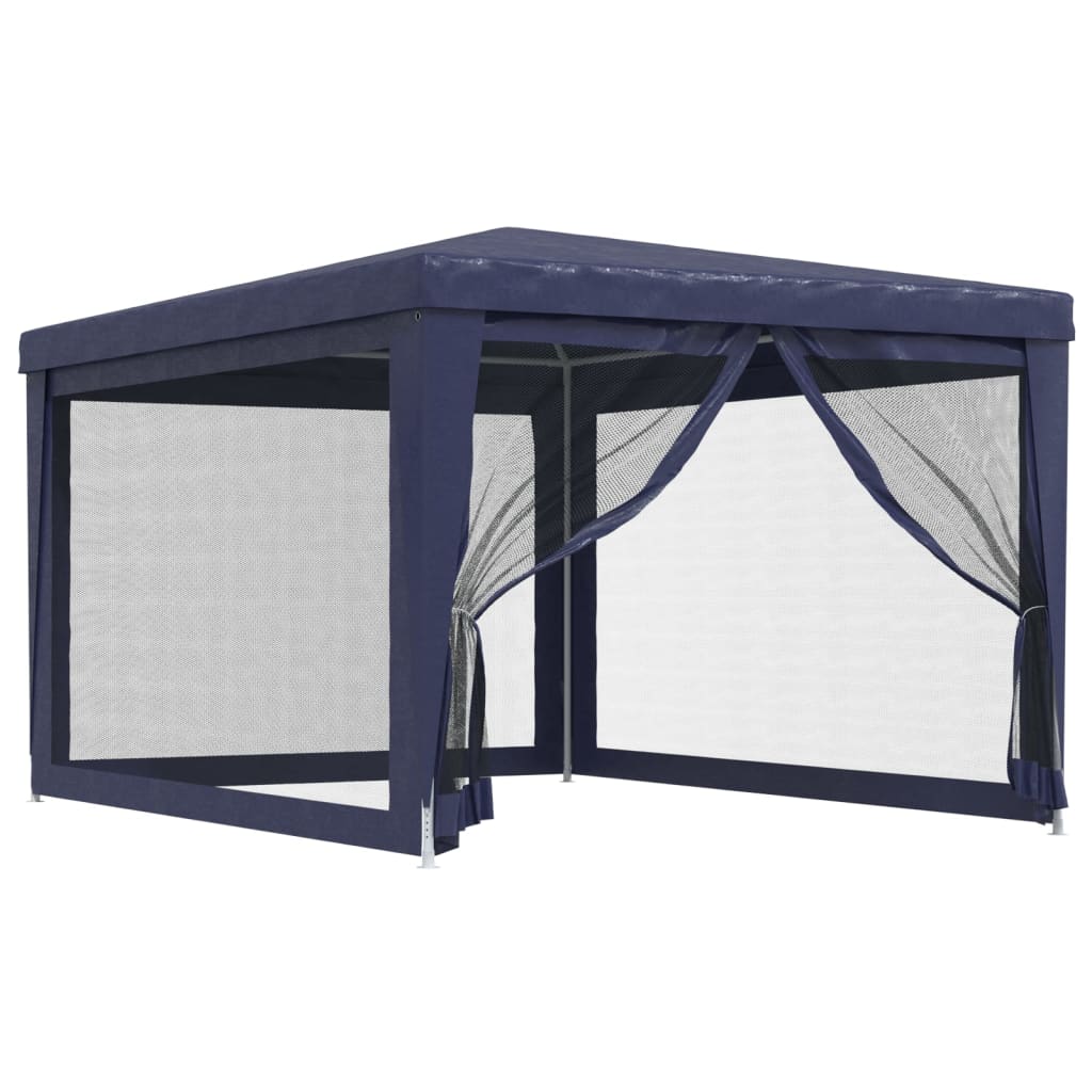 vidaXL Party Tent with 4 Mesh Sidewalls White Pavilion Marquee Multi Sizes-30