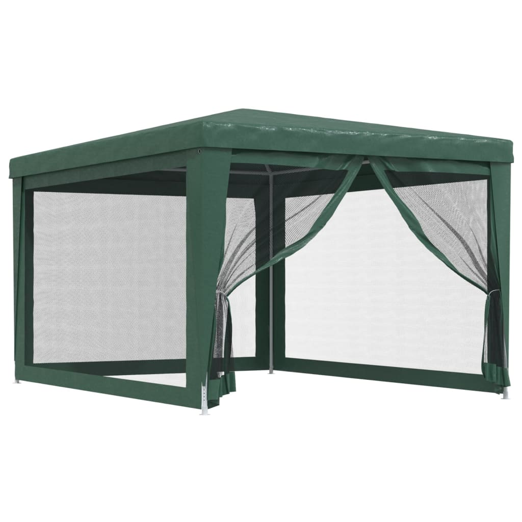 vidaXL Party Tent with 4 Mesh Sidewalls White Pavilion Marquee Multi Sizes-2